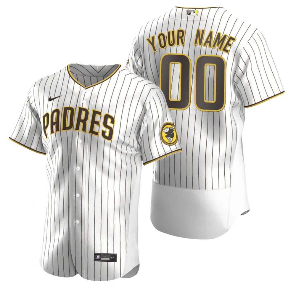 San Diego Padres Customized Nike White Brown Stitched MLB Flex Base Jersey,We sell and wholesale San Diego Padres Customized Nike White Brown Stitched MLB Flex Base Jersey on line form chian!